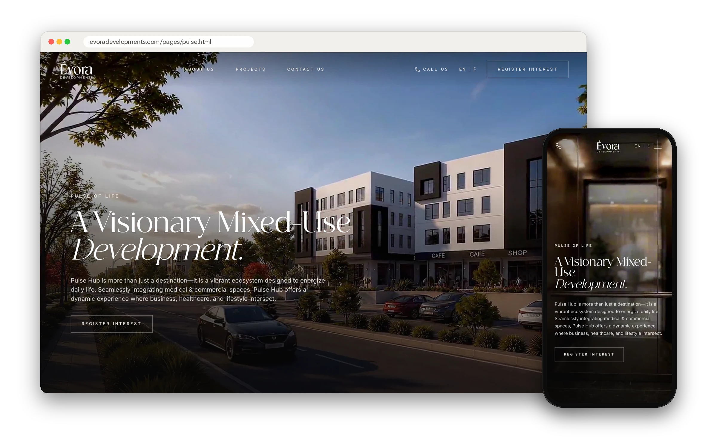 Évora Developments website