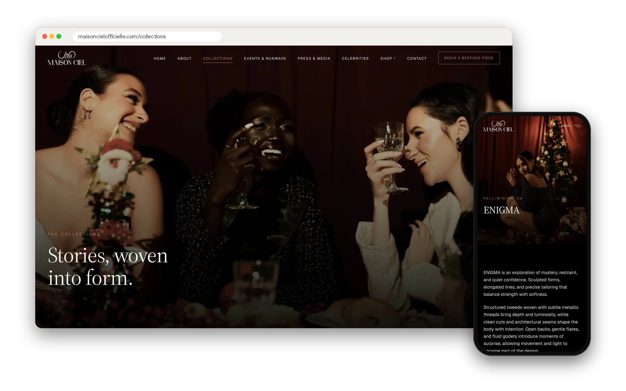 Maison Ciel website