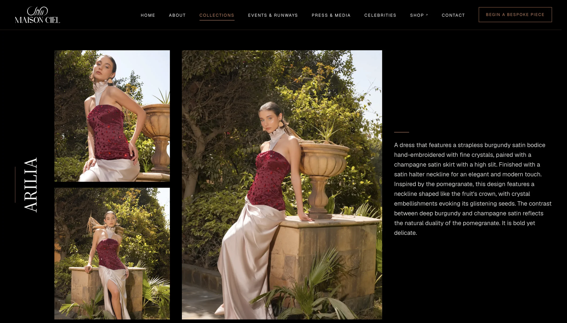 Maison Ciel website